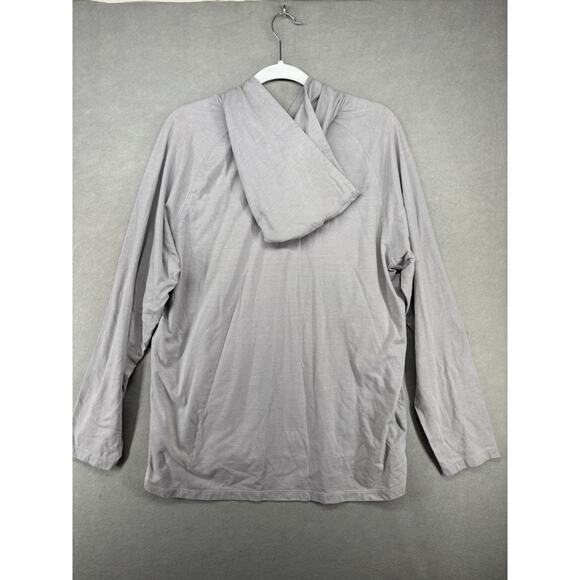 The North Face Pullover Sweatshirt Mens Size XL Base Layer Hoodie Stretch Gray - Picture 2 of 6